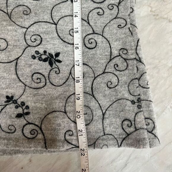 Sarah Spencer Large Angora Rabbit Hair Lambswool Blend Gray Sweater Top - Picture 7 of 7